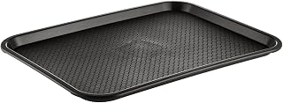 CAC Poly Fast Food/Cafeteria Serve Tray Black 16x12