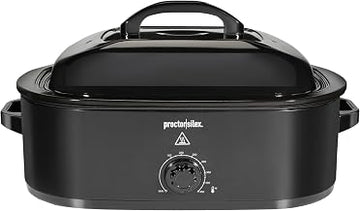 Proctor Silex 18 Quart Electric Roaster Oven with Self-Basting Lid | Up To 24 LBS | 125 to 450° F Variable Temperature Control Electric Roaster Pan With Lid | Removable Pan | Black | 32211