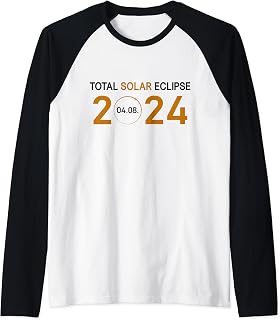 Total Solar Eclipse 2024 April 4th Spring USA Totality Raglan Baseball Tee