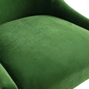 Velvet-Upholstered Side Chair with Gold Stainless Steel Legs by Starlight Canyon Home – Velvet, Green