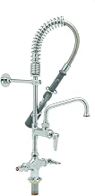 T&S Brass MPY-2DLN-08 Mpru with B-0107-C, 8-Inch Swing Nozzle, Lever Handles and Wall Bracket