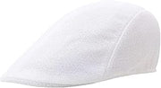 Men's Flat Cap Summer Straw Weave Linen-Like Cotton Newsboy Hats Breathable Gatsby Irish Cabbie Ivy Cap