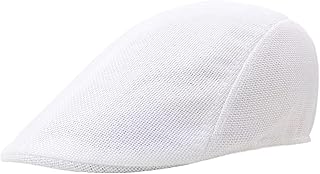 Men's Flat Cap Summer Straw Weave Linen-Like Cotton Newsboy Hats Breathable Gatsby Irish Cabbie Ivy Cap
