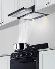 Summit 20” Range Hood by Summit Appliance – 20 Inch, Stainless Steel, Black, Model HRTX20BPTC