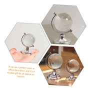 Globe Design Crystal Ball Solid and Long-lasting World Map Globe for Desk Table Top Decor by FELTECHELECTR – artificial crystal, Multi, Model XDRZM48H18DYZ4309I