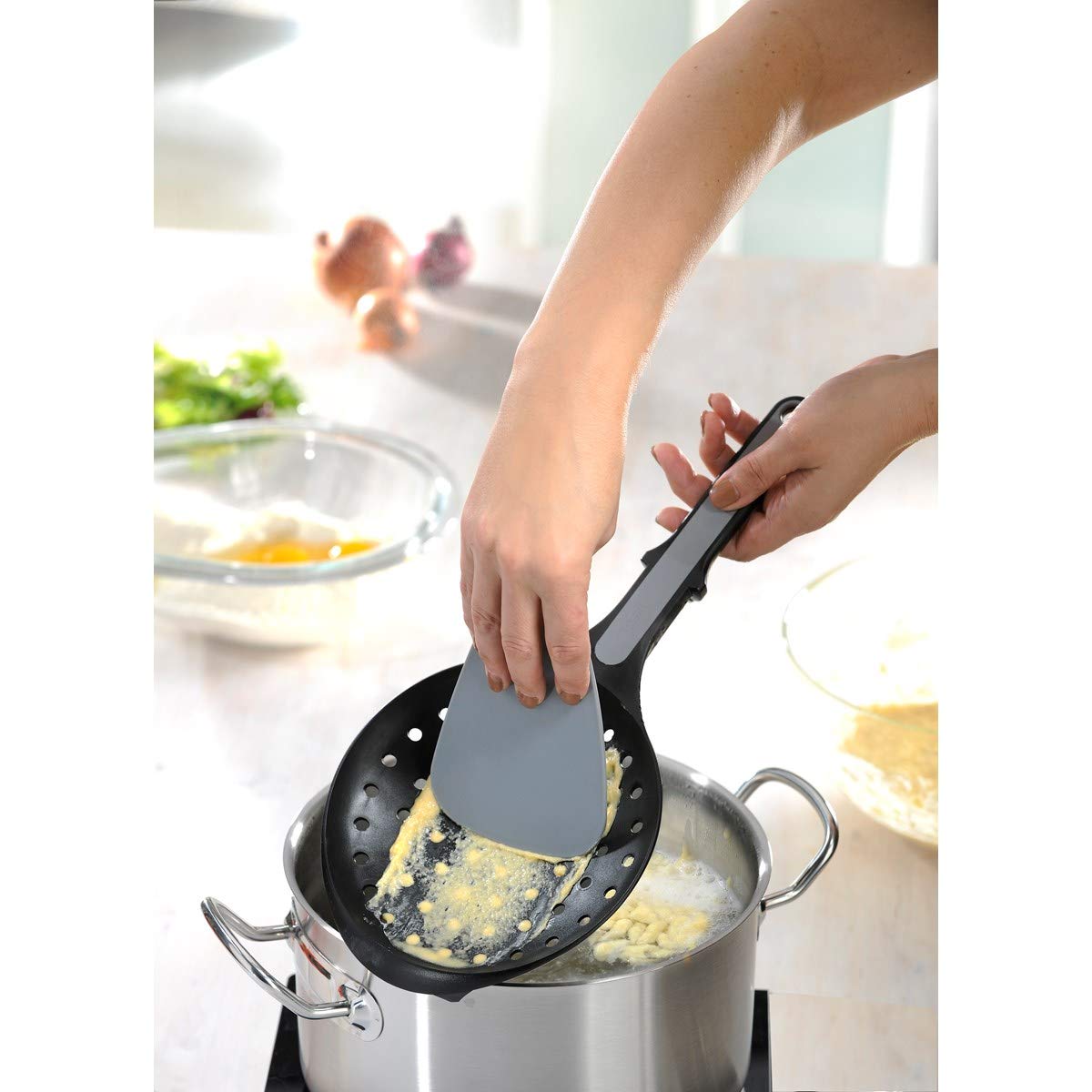 Spaetzle Spoon by GEFU – Each, Nylon, Silver, Model 10915