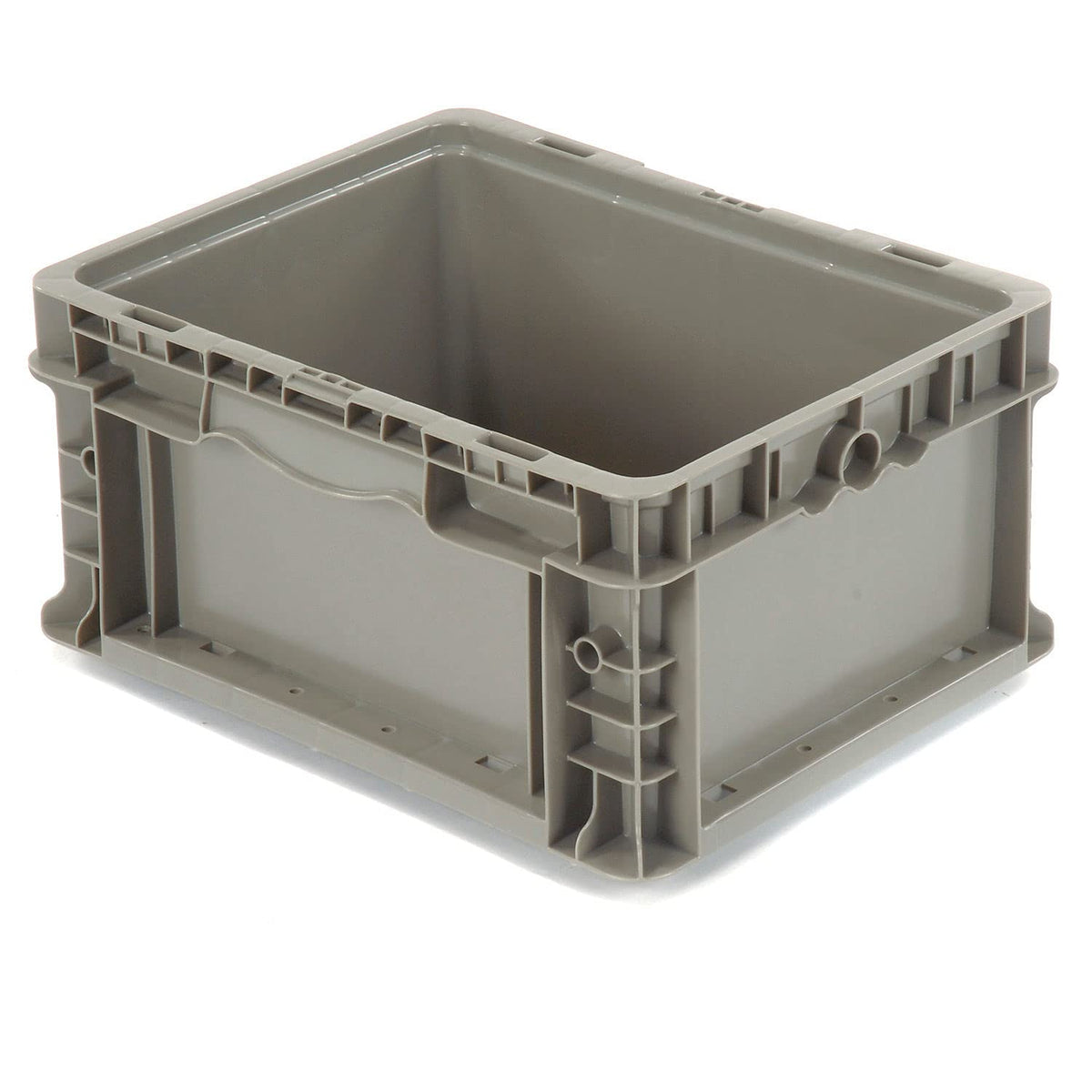 Straight Wall Container Solid by Monoflo – Plastic, Gray, Model NRSO1215-07