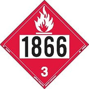 Labelmaster ZT2-1866 UN 1866 Flammable Liquid Hazmat Placard, Tagboard (Pack of 25)