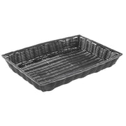 HUBERT Black / 18"Lx12"Wx2.5"H / Modern Shelf Baskets