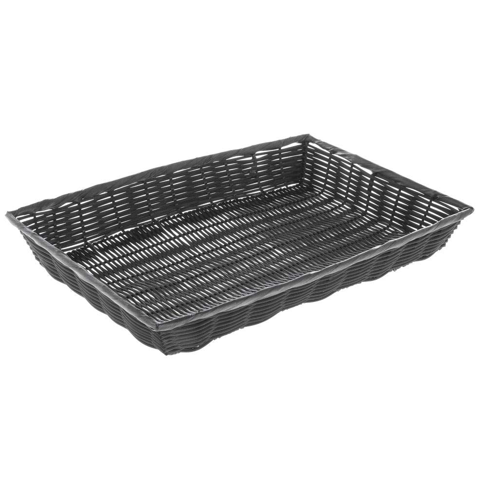HUBERT Black / 18"Lx12"Wx2.5"H / Modern Shelf Baskets