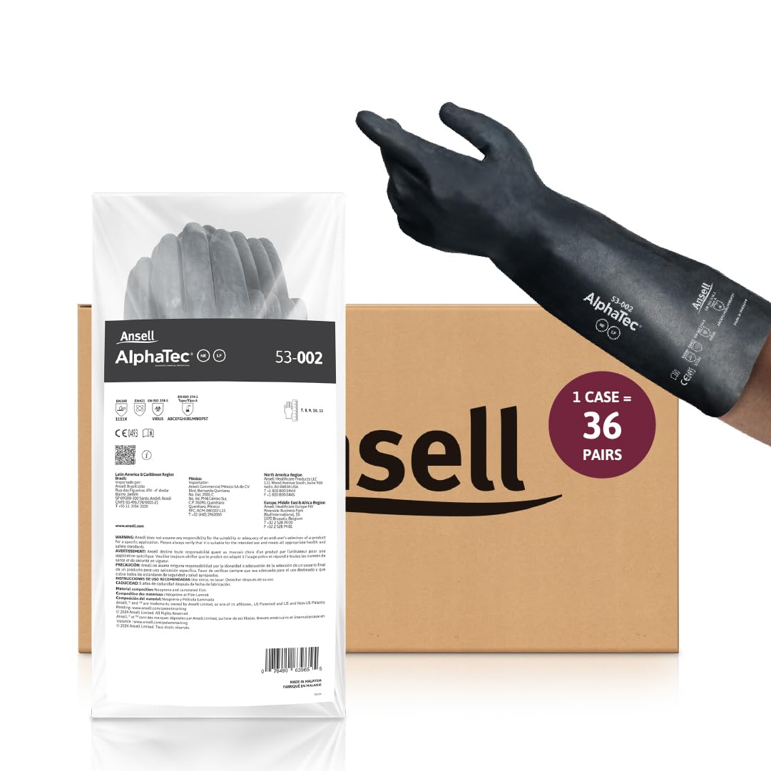 Ansell 2X-Large (11) / Case of 36 / Black Non-Sterile Gloves