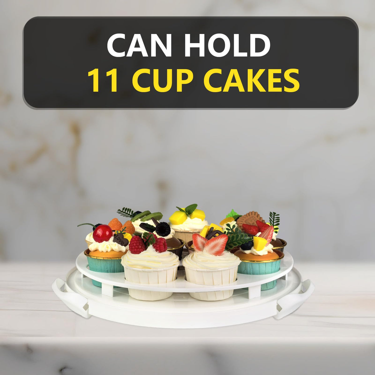 Tmrioplep Pie Carrier with Lid and Handle, 12 Inch, 2 Pack, Grey