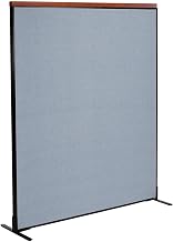 Global Industrial 60-1/4"W x 73-1/2"H Deluxe Freestanding Office Partition Panel, Blue