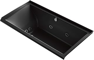 Kohler K-1167-XHGHR-7 Underscore Rectangle Bathtub, Black Black