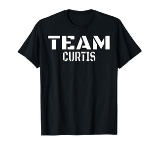 Team Curtis Unique Personalized Matching Family T-Shirt by Curtis Family – Black, Model P40Y437XDCM