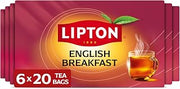 Lipton English Breakfast Black Tea Bags, 120 Total Bags (20ct - Pack of 6)