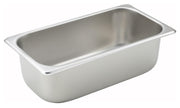 2 1/2" Silver 1/3 Size Metal Steam Table Pan (Set of 48) by Winco – 2.5" Deep, 3.86 quarts, Stainless Steel, Silver, Pack of 48