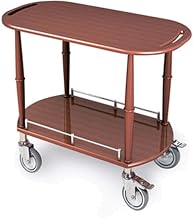Lakeside Geneva Wood Veneer Spice Serving Cart with 1 Shelf, 17 3/4 x 35 1/2 x 32 1/4 inch - 1 each.