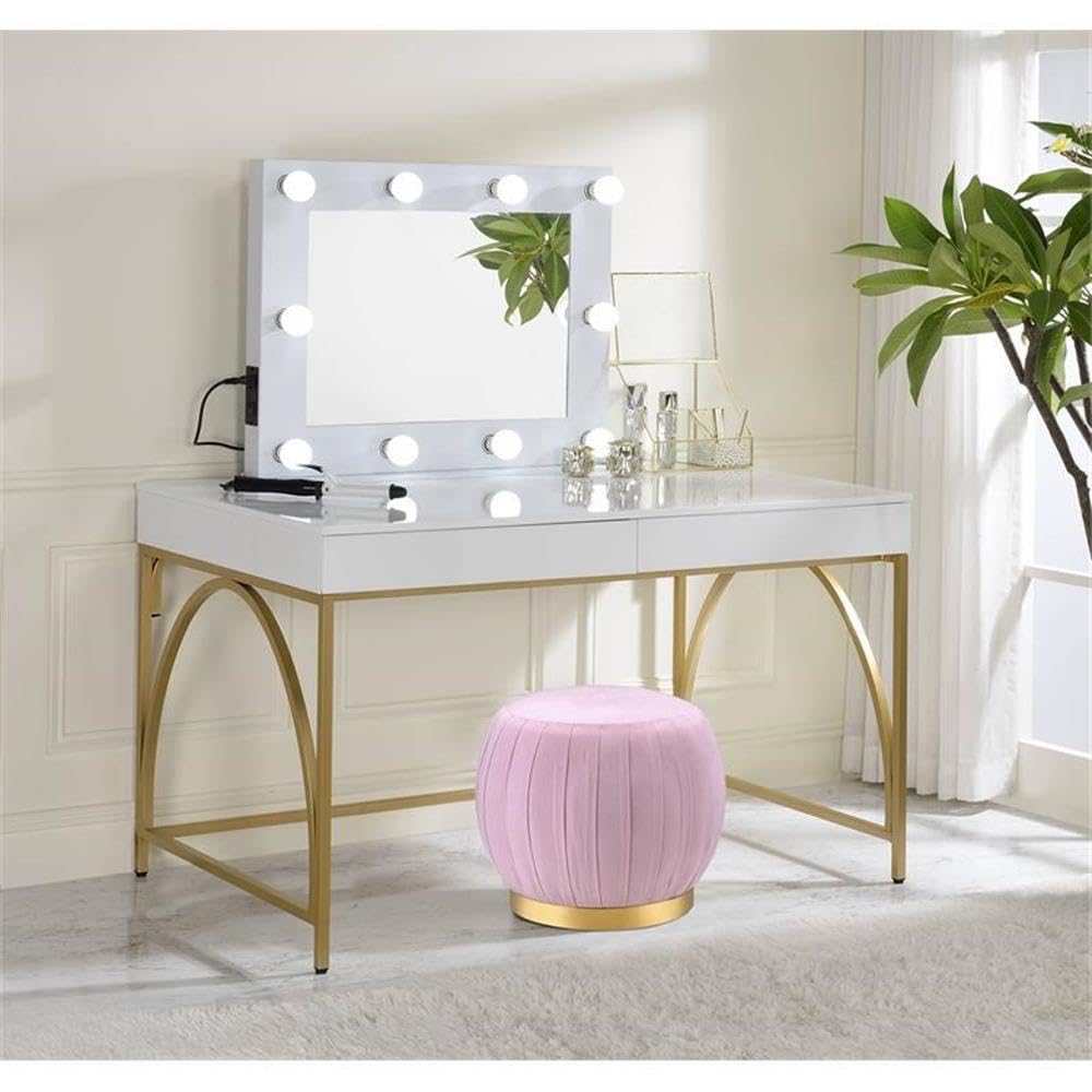 Avery Rectangle Accent Mirror in White by Acme – 26"L x 32"W, Metal, White, Model AC00759