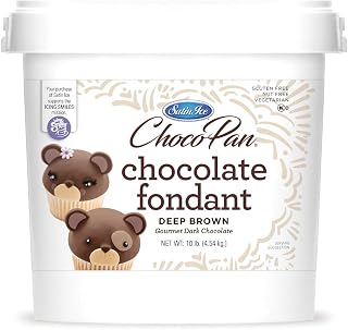 Satin Ice ChocoPan Covering Chocolate for Cake Decorating, Deep Brown (1 Pound)
