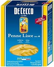 De Cecco Pasta Dececco Enriched Macaroni Penne Lisce, 1 Pound -- 12 per case.