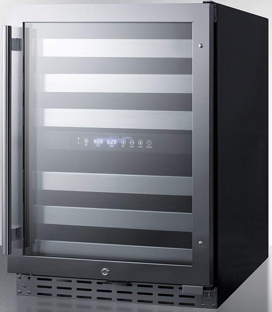 Summit 46 Bottle Built-In Wine Cellar by Summit Appliance – 34.5 liters, Stainless Steel, Model ALWC532