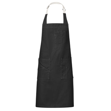 Unisex Flex Strap Utility Bib Apron by Red Kap – 22W x 34L, Polyester, Black, Model TTB2BK 22 34