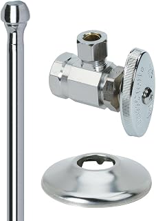 BrassCraft Brass Craft OCR1912AZC 1/2 Nom. by 3/8 O.D. by 12 -Inch Brass Craft OCR1912AZC Lavatory Supply Kit, Chrome