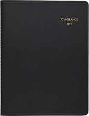 2022 Weekly Planner by AT-A-GLANCE, 6-3/4" x 8-3/4", Medium, Open Scheduling, Black (7085505)