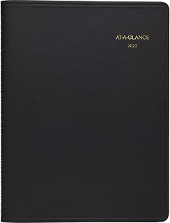 2022 Weekly Planner by AT-A-GLANCE, 6-3/4" x 8-3/4", Medium, Open Scheduling, Black (7085505)