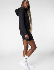 Women's Sportswear Club Fleece Logo Pullover Hoodie by Nike – Large, Cotton Blend, Black/White, Model DQ5775