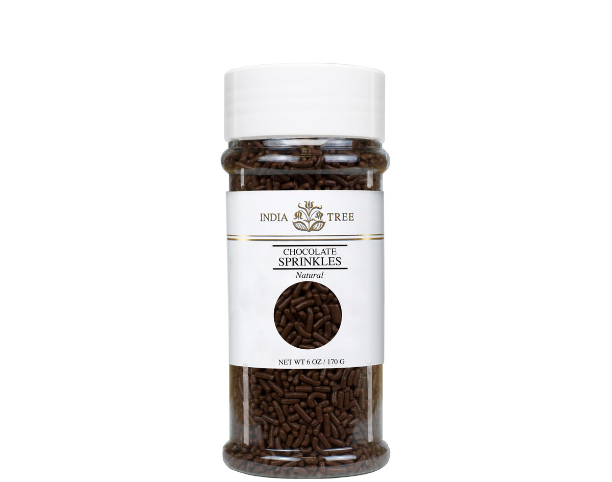 Natural Chocolate Sprinkles by India Tree – 6 ounces, Chocolate