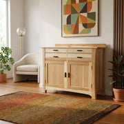 Natural Brown Cattail Bungalow Sideboard by Starlight Canyon Home – Solid American Hickory, Brown