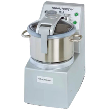 2-Speed Vertical Cutter Mixer Food Processor with 15-Quart Stainless Steel Bowl by Robot Coupe – Stainless Steel, Grey, Model R15