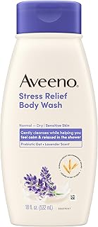 Aveeno Stress Relief Body Wash, Lavender Scent, 18 fl. oz