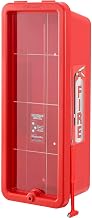 Global Industrial Plastic Fire Extinguisher Cabinet with Window, Fits 10 lbs., Red