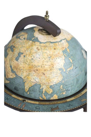 Globe Bar Cabinet with Wooden Stand - Vintage World Map Design Bar Cart by GENERIC – WHITE