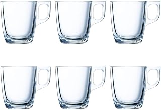 Luminarc Set of 6 9cl Microwave Glass Espresso Coffee Cups, Clear
