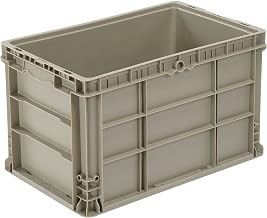 Monoflo Straight Wall Handled Storage Container Tote, 24 x 15 x 14.5", Gray