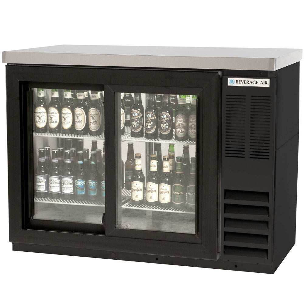 Two-Section Refrigerated Food Rated Back Bar Storage Cabinet by Beverage Air – Model BB48HC-1-F-GS-B