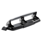 Office inPRESS 12 Reduced Effort Three-Hole Punch by Bostitch – 12 Sheet Black, Metal, Silver/Black, Model 2101