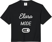 Elara Mode On Name Comfort Colors Crop Top
