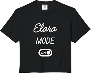 Elara Mode On Name Comfort Colors Crop Top