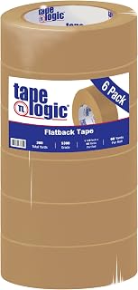 Tape Logic TLT94653006PK Brown #5300 Flatback Tape, Kraft, 60 yd. Length, 1.5" Width (Pack of 6)