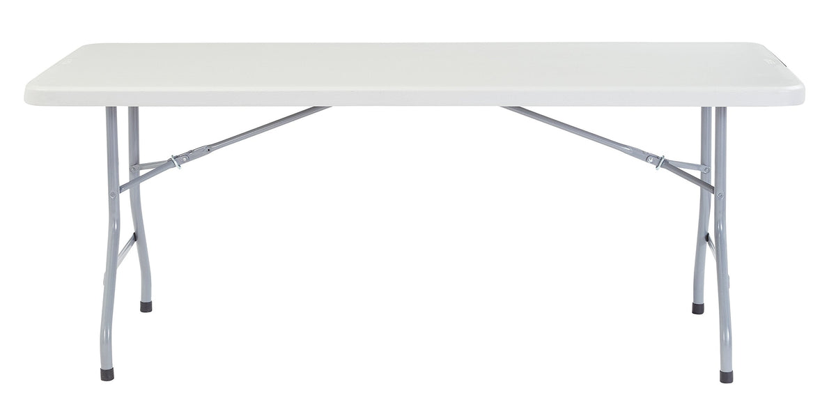 (4 Pack NPS 30 x 72 Heavy Duty Folding Table by National Public Seating – 30 inches x 72 inches x 29.5 inches, Plastic, Grey, Pack of 4