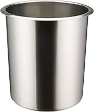 Winco BAM-3.5 Bain Maries, 3.5-Quart, Medium, Stainless Steel | Bent rim, Great for Hot Holding, Soups, Sauces and Steam Tables