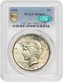 1926 American Silver Peace Dollar MS-66+ $1 PCGS/CAC MS66+