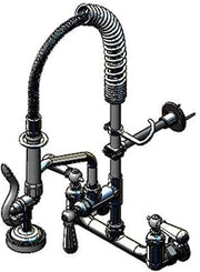 T&S Brass MPZ-8WCN-08 Mini-PRU Wall Mount with B-0107, 8" Add-On Swing Nozzle, Club Handles, Wall Bracket, 8"