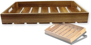 TableCraft Products CRATE11 1:1 Gastro Serving and Display Crate, Acacia Wood, 20 3/4" x 12 3/4" x 2 3/4"