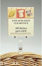Clear Clip On Sign Holder Plastic Bag of 6, 39673